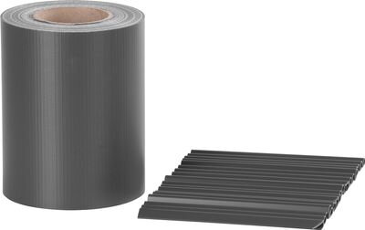 Páska Strend Pro EUROSTANDARD, 190 mm, L-35 m, tieniaca, antracit, krycia, na plotové panely, s 20 klipsami, 450 g/m2, PVC, RAL7016 Páska Strend Pro EUROSTANDARD, 190 mm, L-35 m, tieniaca, antracit, krycia, na plotové panely, s 20 klipsami, 450 g/m2, PVC, RAL7016