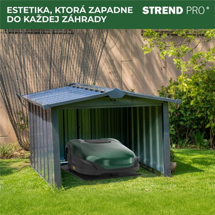 Domček Strend Pro, na robotickú kosačku, garáž, plech, antracit, 86x88x60 cm Domček Strend Pro, na robotickú kosačku, garáž, plech, antracit, 86x88x60 cm