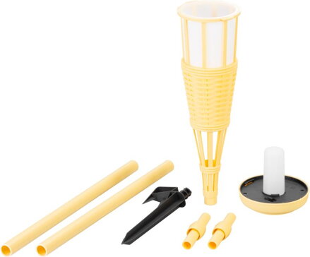 Lampa Strend Pro Garden, fakľa, solárna, hnedá, 12x LED, 12x12x167 cm, bal. 2 ks Lampa Strend Pro Garden, fakľa, solárna, hnedá, 12x LED, 12x12x167 cm, bal. 2 ks