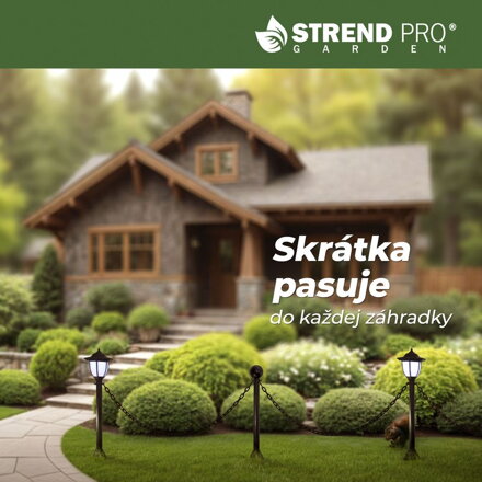 Lampa Strend Pro Garden, reťaz, ohrada, plot do záhrady, 2x solárne svietidlo, 1x LED, 16,5x16,5x71,5 cm Lampa Strend Pro Garden, reťaz, ohrada, plot do záhrady, 2x solárne svietidlo, 1x LED, 16,5x16,5x71,5 cm