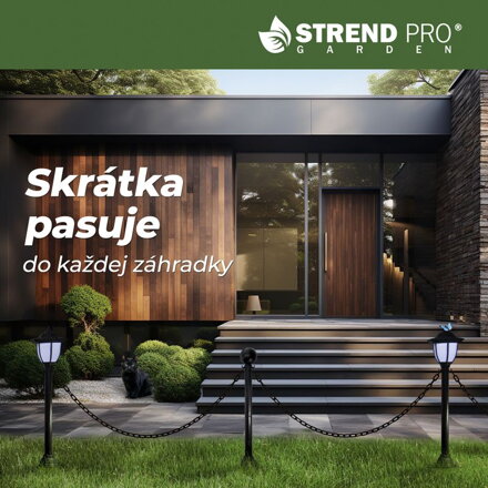 Lampa Strend Pro Garden, reťaz, ohrada, plot do záhrady, 2x solárne svietidlo, 1x LED, 16,5x16,5x71,5 cm Lampa Strend Pro Garden, reťaz, ohrada, plot do záhrady, 2x solárne svietidlo, 1x LED, 16,5x16,5x71,5 cm