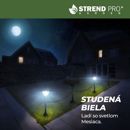 Lampa Strend Pro Garden, reťaz, ohrada, plot do záhrady, 2x solárne svietidlo, 1x LED, 16,5x16,5x71,5 cm Lampa Strend Pro Garden, reťaz, ohrada, plot do záhrady, 2x solárne svietidlo, 1x LED, 16,5x16,5x71,5 cm
