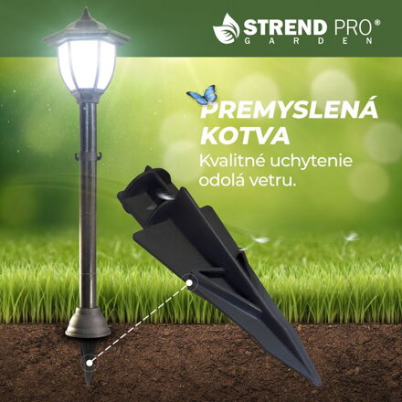 Lampa Strend Pro Garden, reťaz, ohrada, plot do záhrady, 2x solárne svietidlo, 1x LED, 16,5x16,5x71,5 cm Lampa Strend Pro Garden, reťaz, ohrada, plot do záhrady, 2x solárne svietidlo, 1x LED, 16,5x16,5x71,5 cm