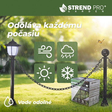 Lampa Strend Pro Garden, reťaz, ohrada, plot do záhrady, 2x solárne svietidlo, 1x LED, 16,5x16,5x71,5 cm Lampa Strend Pro Garden, reťaz, ohrada, plot do záhrady, 2x solárne svietidlo, 1x LED, 16,5x16,5x71,5 cm