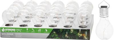 Lampa Strend Pro, žiarovka, solárne, LED, 7,5x15 cm, Sellbox 24 ks