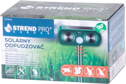 Odpudzovač Strend Pro, ultrazvukový, na zver, solar, 145x95x395 mm