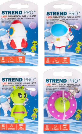 Svietidlo Strend Pro Keychain, kľúčenka, prívesok so zvukom, raketa/ufo/kozmonaut/vesmírna loď, LED 5 lm, Sellbox 24 ks Svietidlo Strend Pro Keychain, kľúčenka, prívesok so zvukom, raketa/ufo/kozmonaut/vesmírna loď, LED 5 lm, Sellbox 24 ks