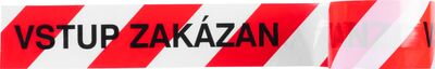 Páska Strend Pro, 80 mm, L-250 m, výstražná, červená/biela, ČESKÝ nápis "VSTUP ZAKÁZÁN"
