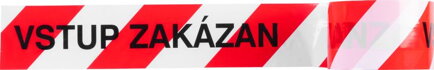 Páska Strend Pro, 80 mm, L-250 m, výstražná, červená/biela, ČESKÝ nápis "VSTUP ZAKÁZÁN"