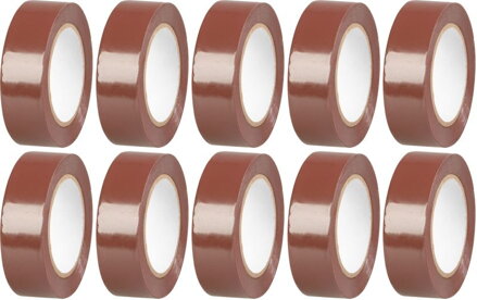 Páska Strend Pro, 19 mm, L-10 m, max. 80°C, 600V, hnedá, izolačná, lepiaca, PVC, bal. 10 ks