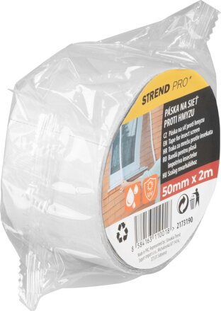 Páska Strend Pro, 50 mm, L-2 m, šedá, samolepiaca, opravná, na moskytiéry, na sieťky proti hmyzu,