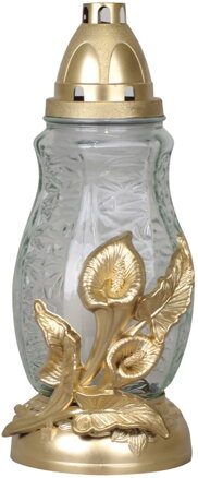 Kahanec Grave, s kalami, mix farieb zlatý/strieborný, 40 h, 110 g, 29 cm, na hrob Kahanec Grave, s kalami, mix farieb zlatý/strieborný, 40 h, 110 g, 29 cm, na hrob
