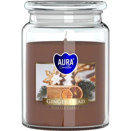 Sviečky AURA, v skle, perníkové pečivo, 100h, 500g