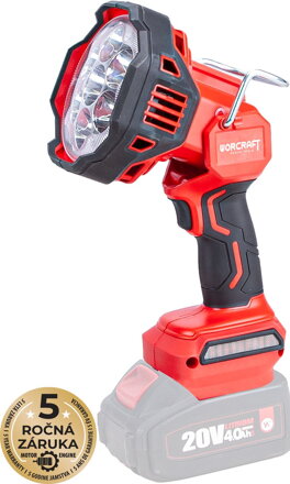 Reflektor Worcraft CLED-S20Li-30WB ShareSYS, 20V Li-ion, ručný, 30 W, 800/1500/2500 lm