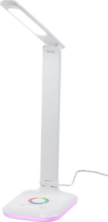 Lampa Strend Pro, stolná, dotykové ovládanie, stmievanie, RGB, podsvietený podstavec, 4 W, biela
