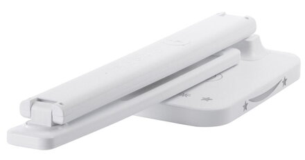 Lampa Strend Pro, stolná, LED, bezdrôtové nabíjanie, voľba intenzity svetla, s displejom, hodiny, budík, teplomer, 4 W, biela