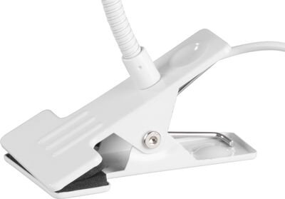 Lampa Strend Pro, stolná, s klipsou na uchytenie, Alu, biela, USB, 41 cm