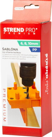 Šablóna Strend Pro Premium, na vŕtanie otvorov pre kolíkové spoje, pre stolárov