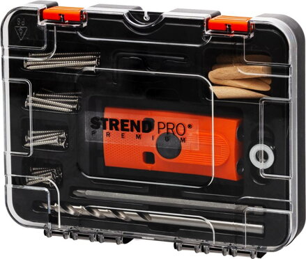 Sada Strend Pro Premium, na vŕtanie otvorov pre šikmé kolíkové spoje, pre stolárov, 55 ks