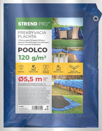 Plachta Tarpaulin Poolco 5,5 m ,120 g/m, okrúhla