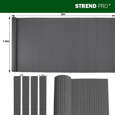 Plot Ence DF13, PVC 1500 mm, L-3 m, antracit, 1300g/m2, UV
