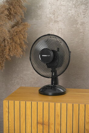 Ventilátor Strend Pro, stolový, čierny, 23 cm, 25 W