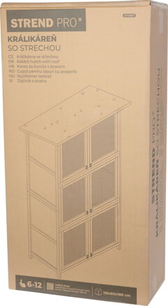 Králikáreň Strend Pro, so strechou, 116x60x180 cm
