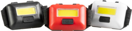 Čelovka Strend Pro Headlight, COB LED, 3xAAA, 6x4x1,8 cm, mix farieb (čierna, biela, červená), Sellbox 12 ks
