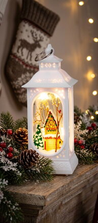 Lampáš MagicHome Vianoce, plast, 5xLED teplá biela, 4.8x4.8x12.8 cm, 3xLR44