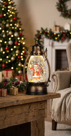 Lampáš MagicHome Vianoce, plast, 1xLED teplá biela, 8x6.5x14 cm, 3xLR44