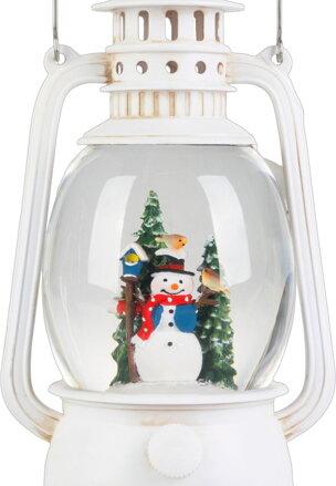 Lampáš MagicHome Vianoce, snehuliak, plast, 1xLED teplá biela, 12x10x20.5 cm, 3xAA