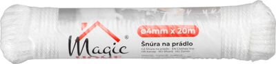 Snura Cloth-Line 20 m/4 mm, PP, biela