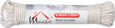 Snura Cloth-Line 20 m/4 mm, Bavlna, biela