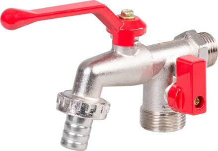 Ventil na vodu Strend Pro, 3/4"-3/4"-1/2", dvojitý, záhradný Ventil na vodu Strend Pro, 3/4"-3/4"-1/2", dvojitý, záhradný