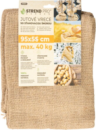 Vrece Strend Pro Garden, jutové, 95x56 cm, max.40 kg, so šnúrou