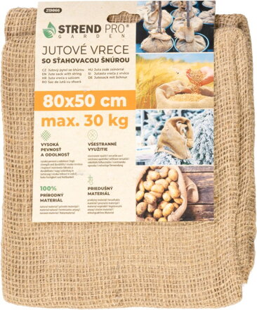 Vrece Strend Pro Garden, jutové, 80x50 cm, max.30 kg, so šnúrou