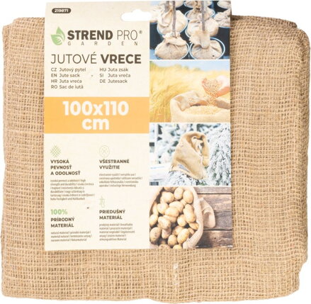 Vrece Strend Pro Garden, jutové, 100x110 cm, max. 60 kg, bez šnúry