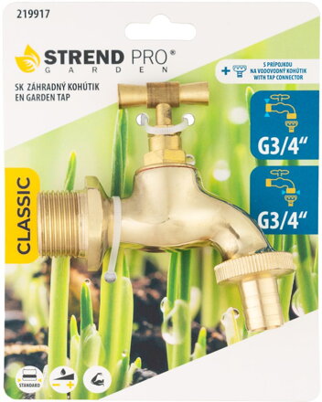 Kohútik Strend Pro, na umývadlo Gardens, mosadzný, 3/4"