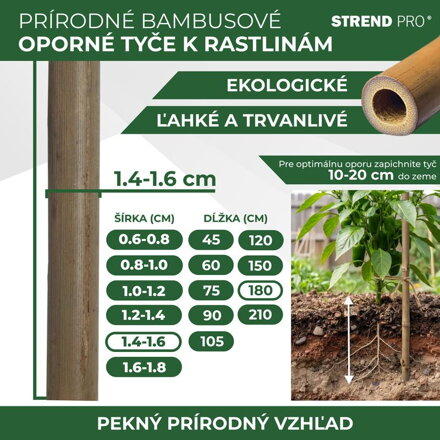 Tyc Garden KBT 1800/14-16 mm, 10 ks, bambus