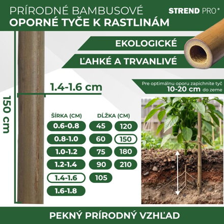 Tyc Garden KBT 1500/14-16 mm, 10 ks, bambus