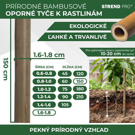 Tyc Garden KBT 1500/16-18 mm, 10 ks, bambus