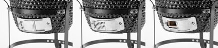 Gril BBQ Kamado Egg 13", priemer 27 cm, 35x40,5x55 cm, gril. výška 34,5 cm, čierný