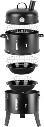 Gril BBQ Smoker, 3v1, 44x78 cm