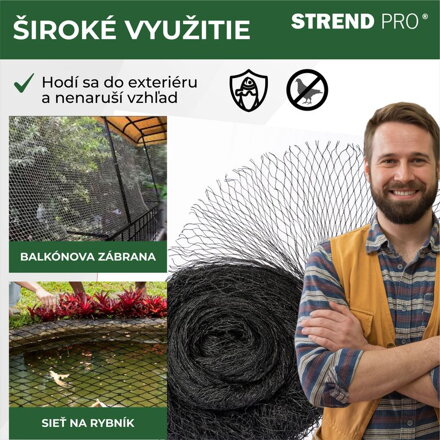 Siet A1204 • 04x10 m, oko 25 mm, proti vtákom, PE