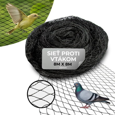 Siet A1205 • 08x08 m, oko 25 mm, proti vtákom, PE