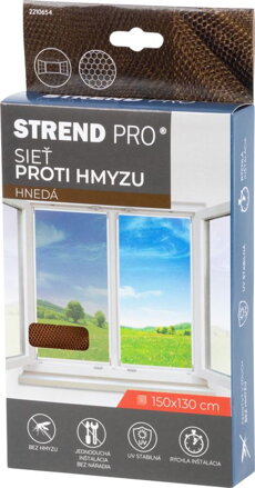 Siet FlyScreen3 150x130 cm, proti hmyzu, hnedá PE