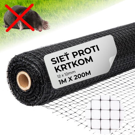 Siet GrassGuard, 12x12 mm, 1 m, L200 m, proti krtkom