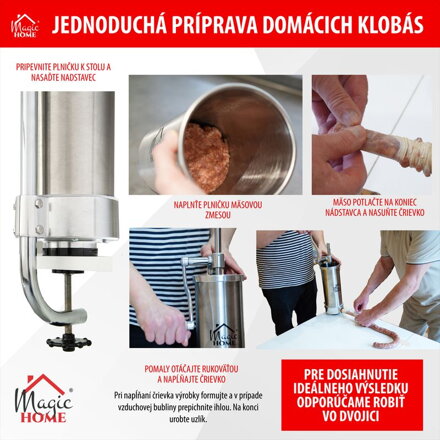 Plnicka Porking SM206, na klobásy a jaternice, vertikálna, 3 kg, ručná