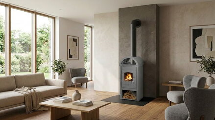 Kachle Thalia Nera Plus, 6.5 kW, 120 cm