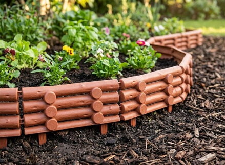 Obruba GF067, 44x31 cm, plastová, hnedá